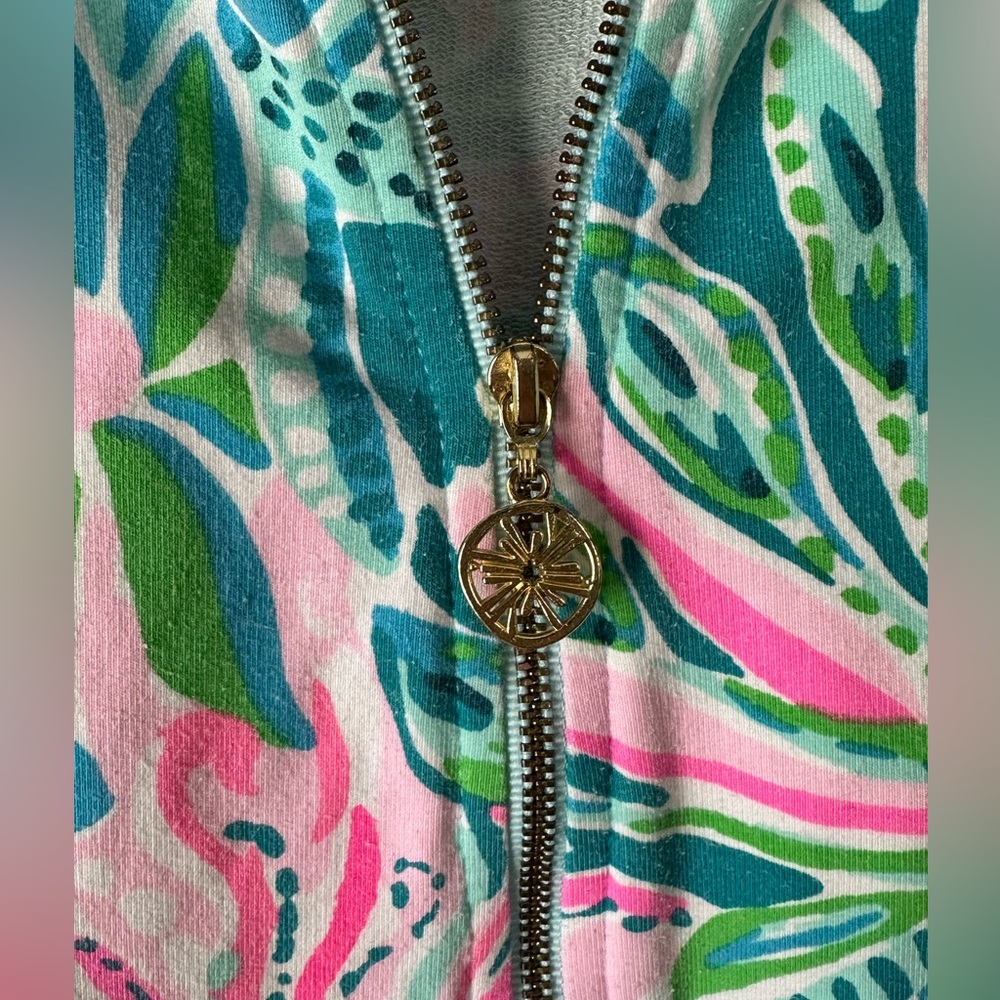 Lilly Pulitzer Floral Quarter-Zip Pullover - Picture 3 of 9